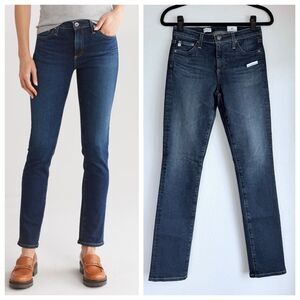 NWT AG Jeans Women's B-Type 03 Straight Leg Jeans in 5 Years Dark Wash Size 25